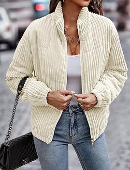 eaphi CORDUROY PUFFY JACKET　ivory 　Short cn54179859.jpg